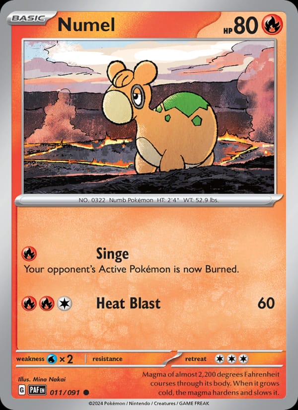 Numel 011/091 Paldean Fates Pokémon card