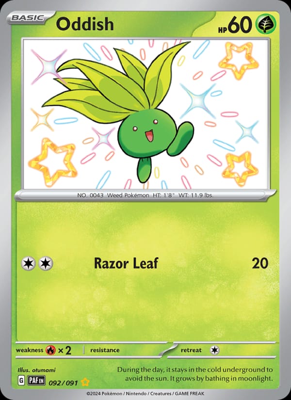 Oddish 092/091 Paldean Fates Pokémon card