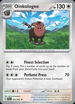 Oinkologne 072/091 Uncommon – Paldean Fates Pokémon card