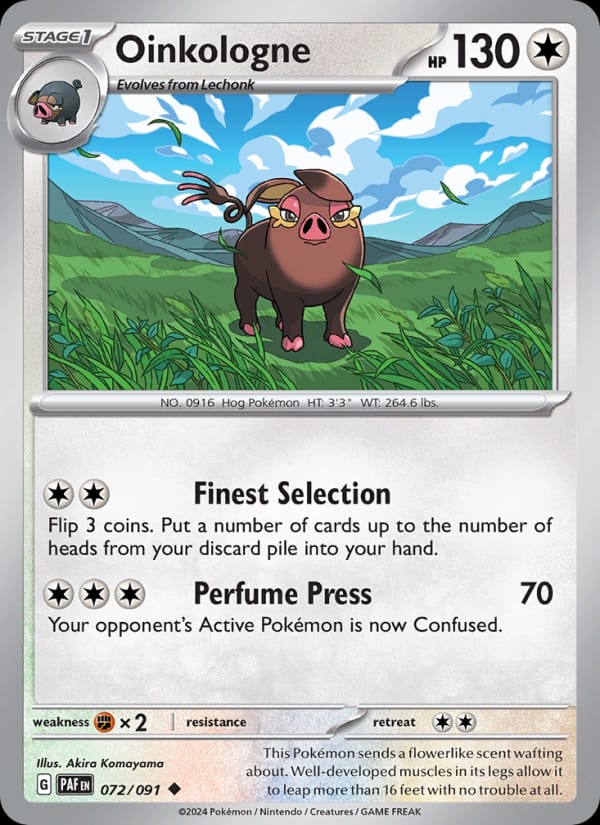 Oinkologne 072/091 Paldean Fates Pokémon card