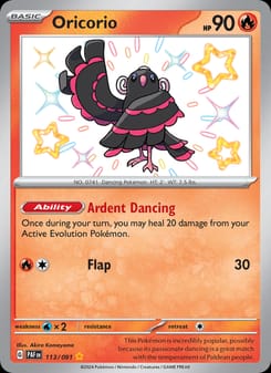 Oricorio 113/091 Shiny Rare – Paldean Fates Pokémon card