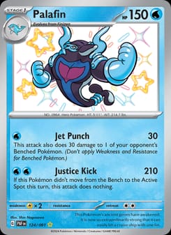 Palafin 124/091 Shiny Rare – Paldean Fates Pokémon card