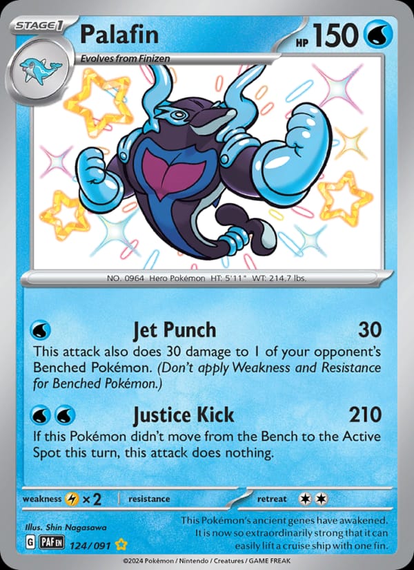 Palafin 124/091 Paldean Fates Pokémon card