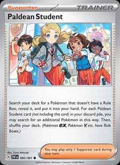 Paldean Student 085/091 Common – Paldean Fates Pokémon card