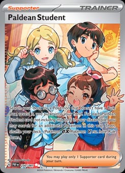 Paldean Student 230/091 Ultra Rare – Paldean Fates Pokémon card