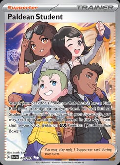 Paldean Student 231/091 Ultra Rare – Paldean Fates Pokémon card