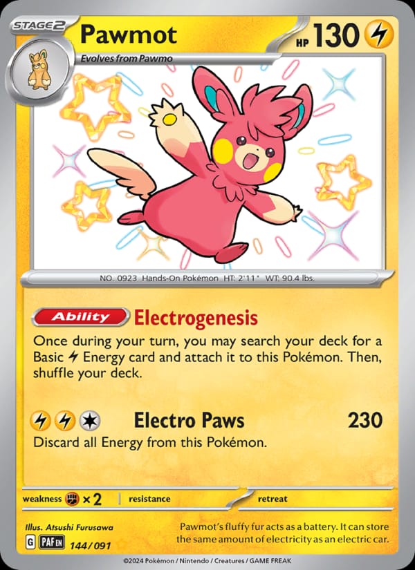 Pawmot 144/091 Paldean Fates Pokémon card