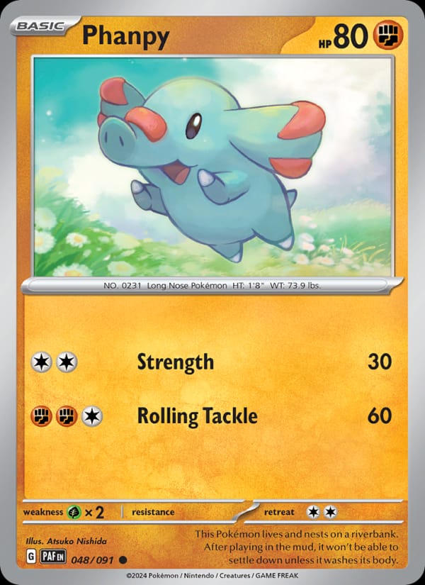 Phanpy 048/091 Paldean Fates Pokémon card