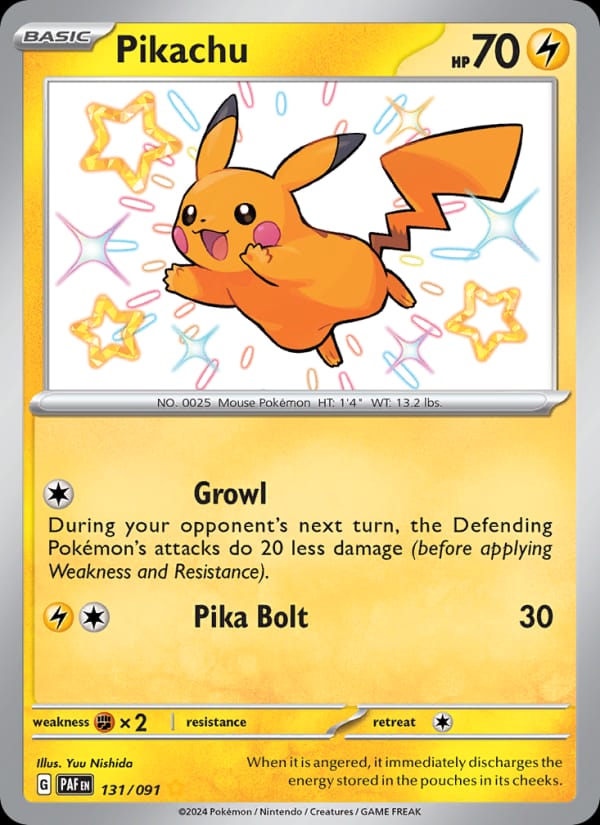Pikachu 131/091 Paldean Fates Pokémon card