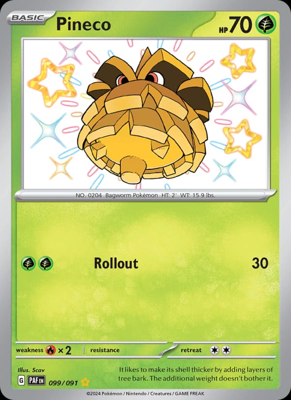 Pineco 099/091 Paldean Fates Pokémon card