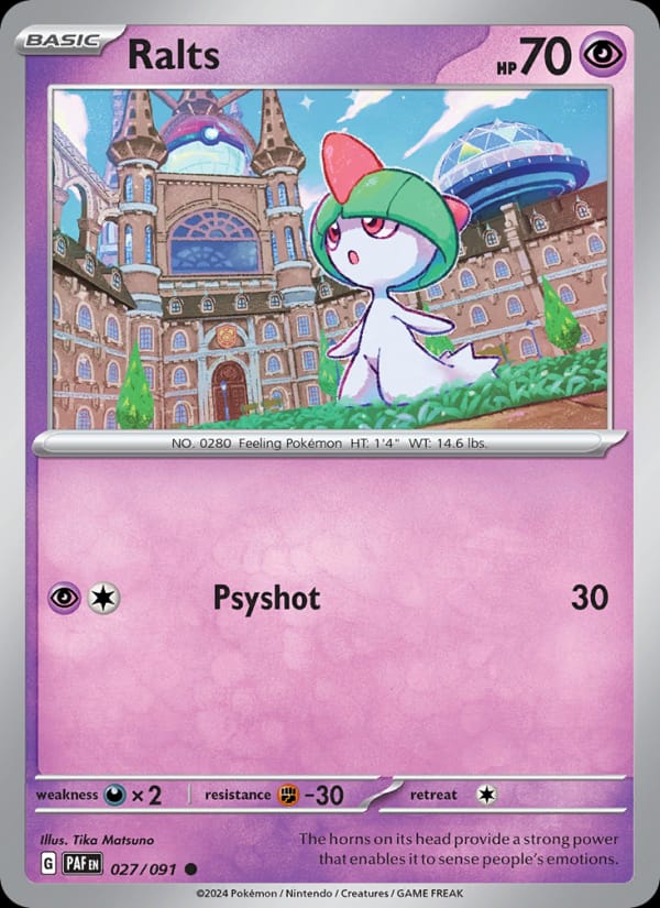 Ralts 027/091 Paldean Fates Pokémon card