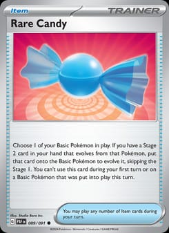 Rare Candy 089/091 Common – Paldean Fates Pokémon card