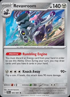 Revavroom 065/091 Rare – Paldean Fates Pokémon card