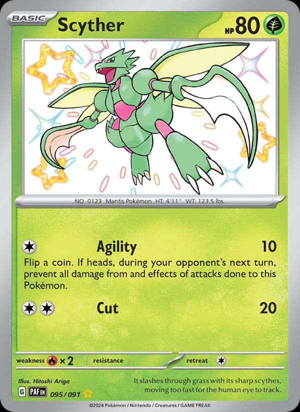 Scyther 095/091 Paldean Fates Pokémon card