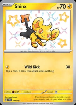 Shinx 135/091 Shiny Rare – Paldean Fates Pokémon card