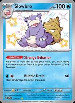 Slowbro 117/091 Shiny Rare – Paldean Fates Pokémon card