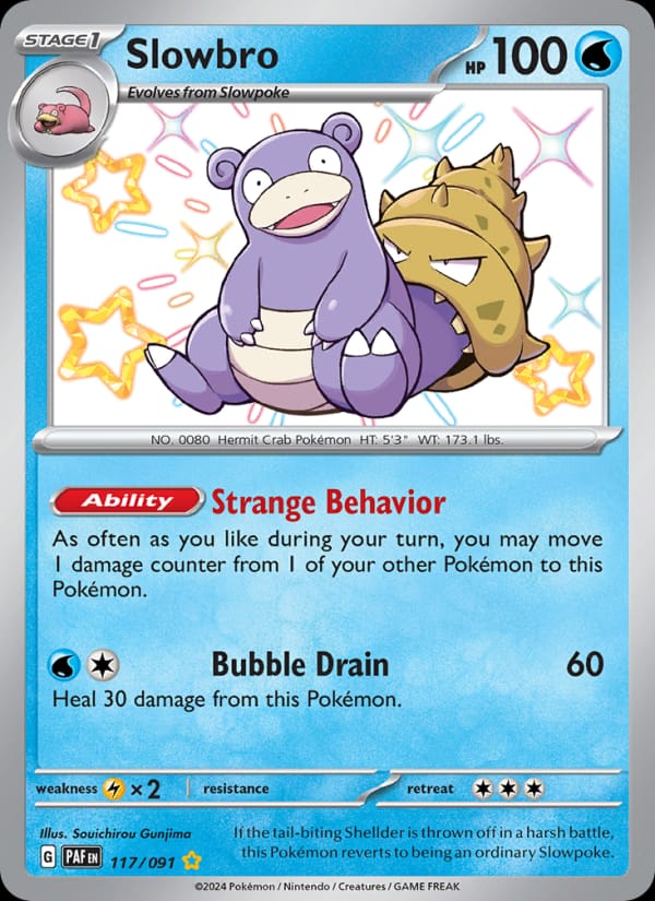 Slowbro 117/091 Paldean Fates Pokémon card