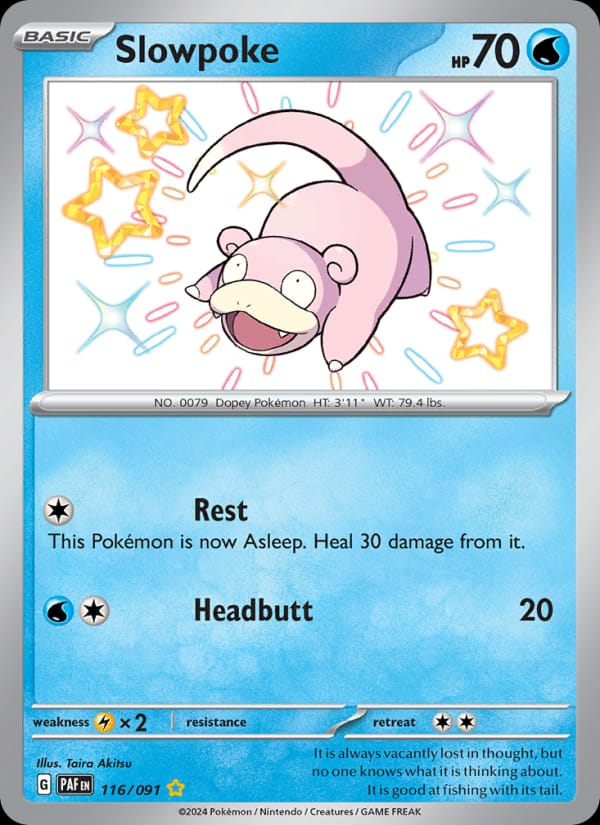 Slowpoke 116/091 Paldean Fates Pokémon card
