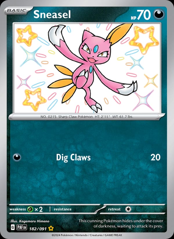 Sneasel 182/091 Paldean Fates Pokémon card