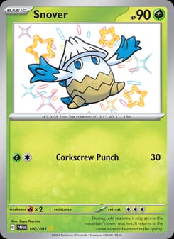 Snover 100/091 Shiny Rare – Paldean Fates Pokémon card
