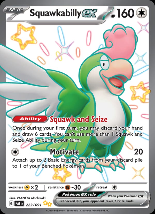 Squawkabilly ex 223/091 Paldean Fates Pokémon card