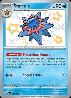 Starmie 119/091 Shiny Rare – Paldean Fates Pokémon card
