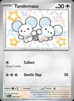 Tandemaus 209/091 Shiny Rare – Paldean Fates Pokémon card