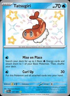 Tatsugiri 127/091 Shiny Rare – Paldean Fates Pokémon card