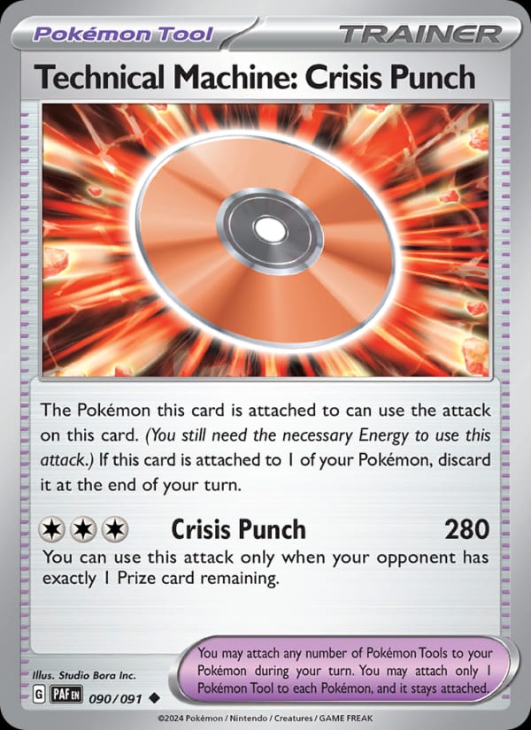 Technical Machine: Crisis Punch 090/091 Paldean Fates Pokémon card