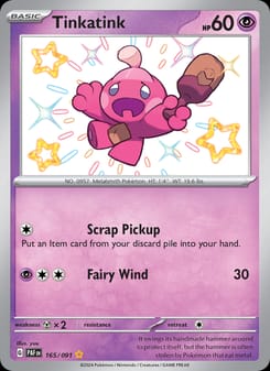 Tinkatink 165/091 Shiny Rare – Paldean Fates Pokémon card