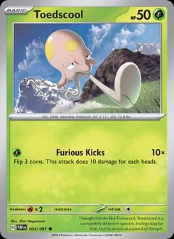 Toedscool 004/091 Common – Paldean Fates Pokémon card
