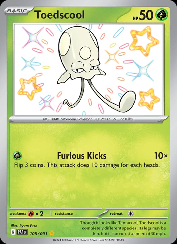 Toedscool 105/091 Paldean Fates Pokémon card