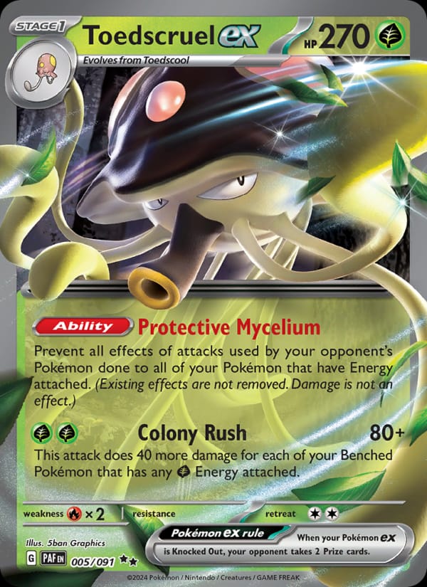 Toedscruel ex 005/091 Paldean Fates Pokémon card