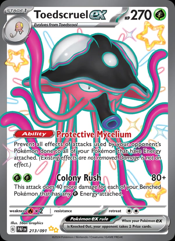 Toedscruel ex 213/091 Paldean Fates Pokémon card