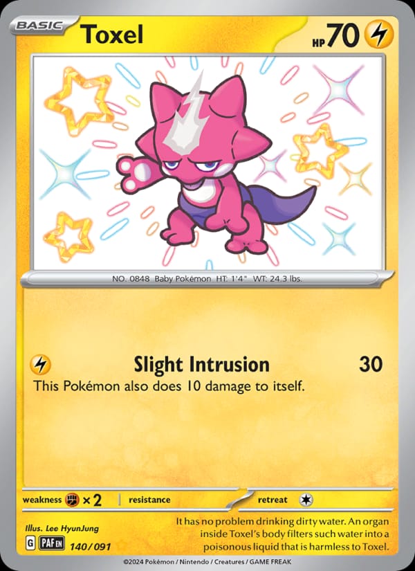 Toxel 140/091 Paldean Fates Pokémon card