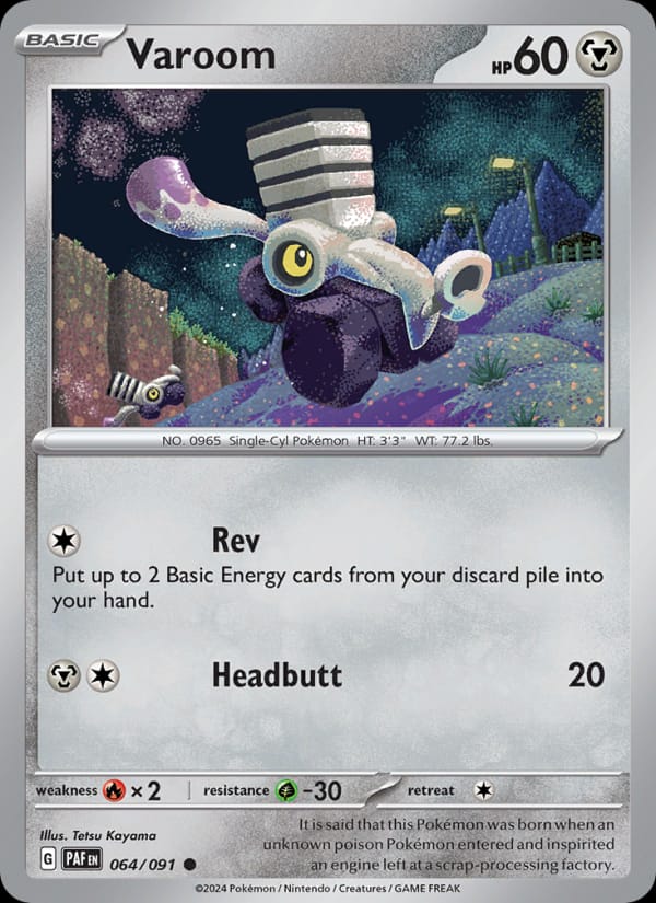 Varoom 064/091 Paldean Fates Pokémon card