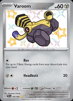 Varoom 192/091 Shiny Rare – Paldean Fates Pokémon card