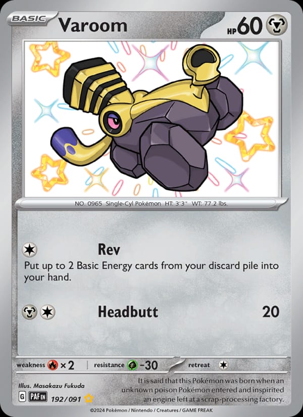 Varoom 192/091 Paldean Fates Pokémon card