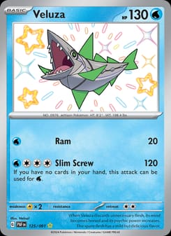 Veluza 125/091 Shiny Rare – Paldean Fates Pokémon card