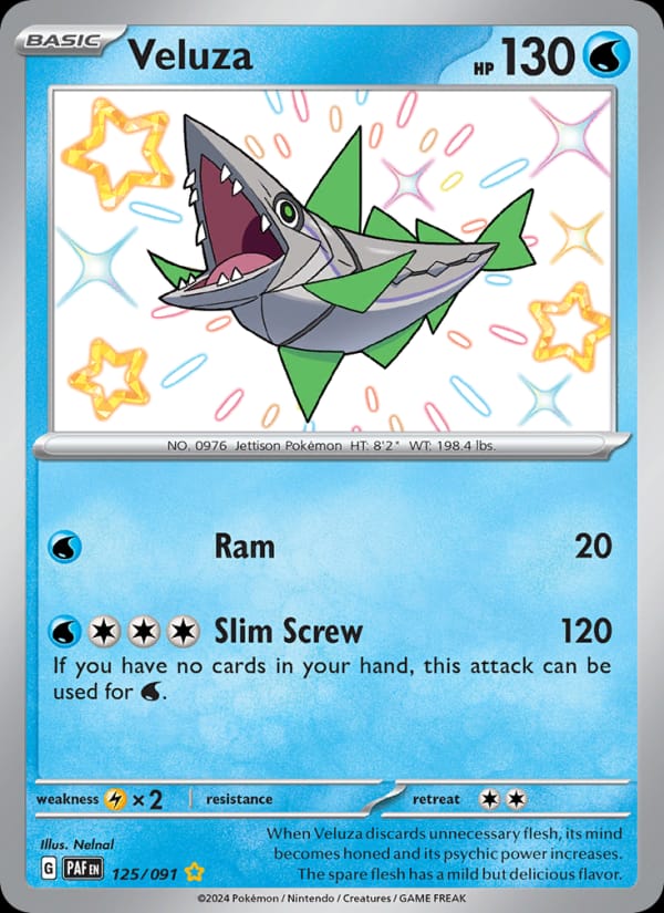 Veluza 125/091 Paldean Fates Pokémon card