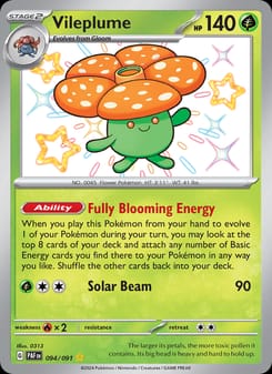 Vileplume 094/091 Shiny Rare – Paldean Fates Pokémon card