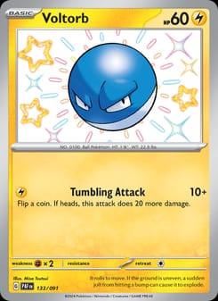 Voltorb 133/091 Shiny Rare – Paldean Fates Pokémon card