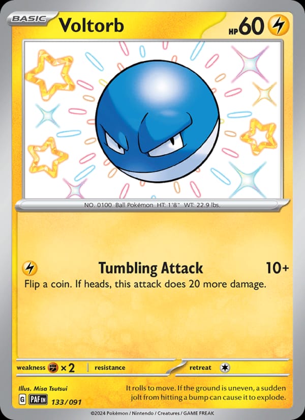 Voltorb 133/091 Paldean Fates Pokémon card