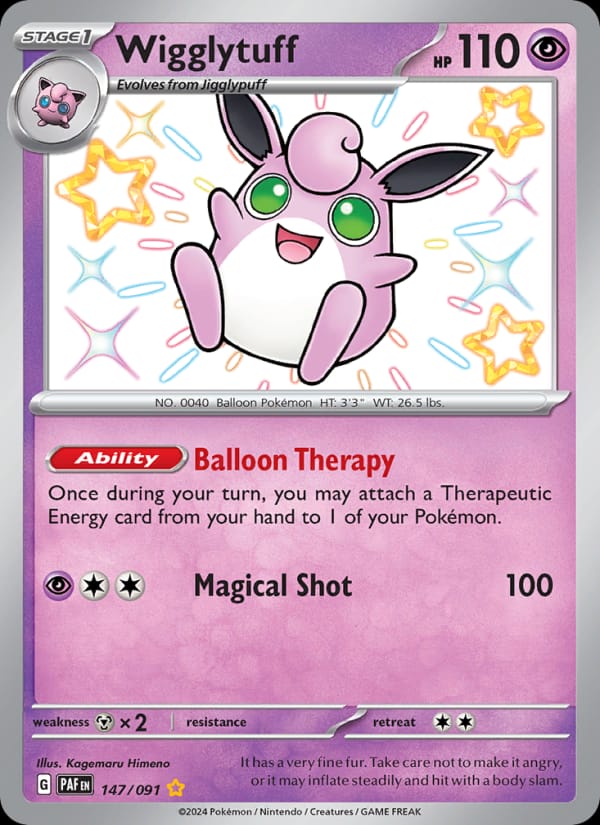 Wigglytuff 147/091 Paldean Fates Pokémon card