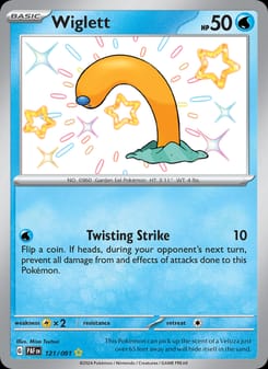 Wiglett 121/091 Shiny Rare – Paldean Fates Pokémon card