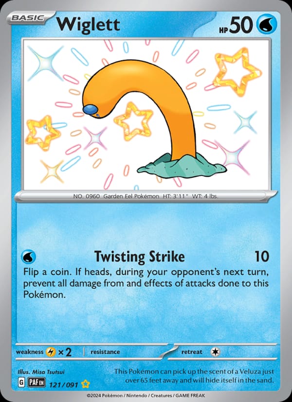 Wiglett 121/091 Paldean Fates Pokémon card