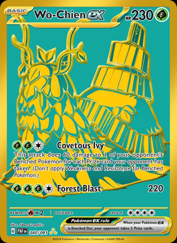 Wo-Chien ex 240/091 Paldean Fates Pokémon card