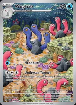 Wugtrio 224/091 Illustration Rare – Paldean Fates Pokémon card