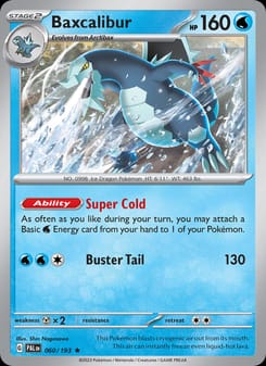 Baxcalibur 060/193 Rare – Paldea Evolved Pokémon card