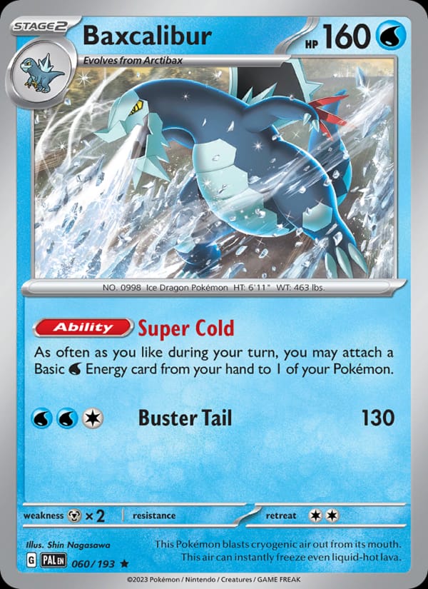 Baxcalibur 060/193 Paldea Evolved Pokémon card